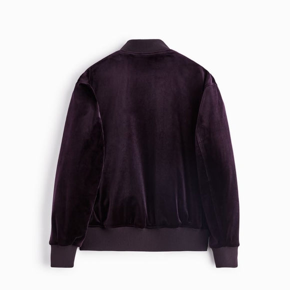 ZARA Velvet Bomber Jacket - Picture 2 of 2
